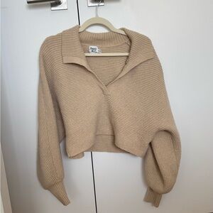Princess Polly Cozy Cropped Women's Sweater - Beige